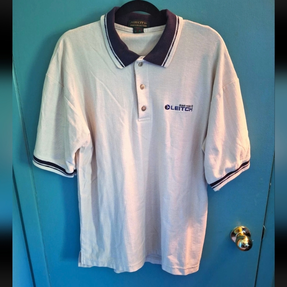 New Never Worn LEITCH " THINK  VIDEO " Short Sleeve MEDIA SHIRT Size Large